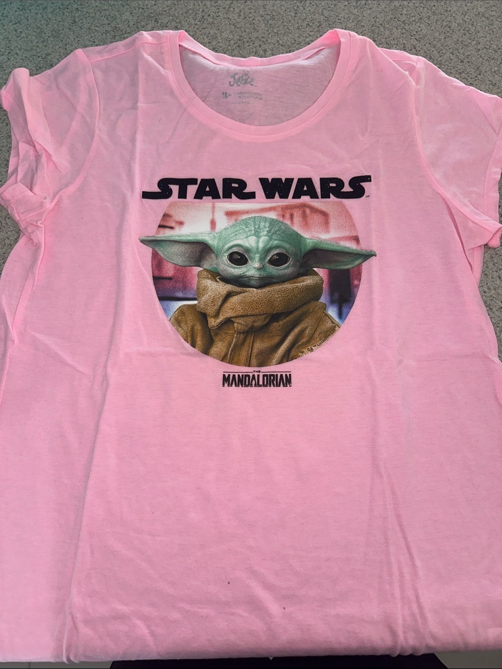 NWOT Star Wars Pink Girls Grogu Graphic Tee size 18 plus